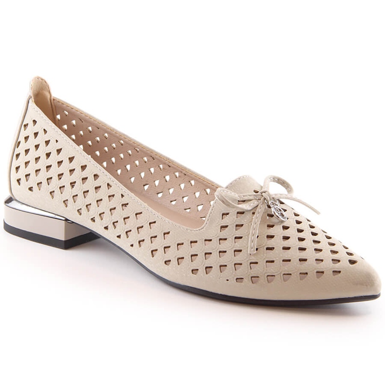 Durchbrochene spitze Damenschuhe Jezzi ASA178-5 silber-