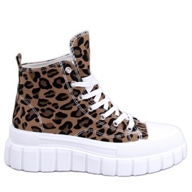 BM High-Top-Sneaker von Tiger Leopard braun