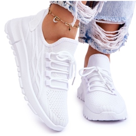 FB2 Slip-On Sports Sneakers für Damen White Rosett weiß