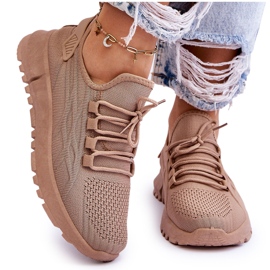FB2 Damen-Sneakers zum Hineinschlüpfen Dunkelbeige Rosett braun