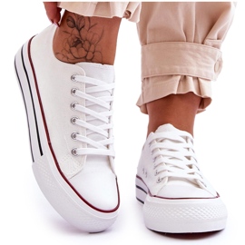 FB2 Damen-Turnschuhe auf einer massiven Plattform White Ember weiß