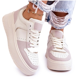 Bexley Damen Hohe Plateauschuhe Hellbeige