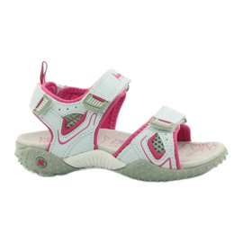 American Club American 1617 Sport Mädchensandalen weiß rosa