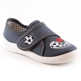 Nazo N019BFW Turnschuhe für Jungen mit Klettverschluss grau