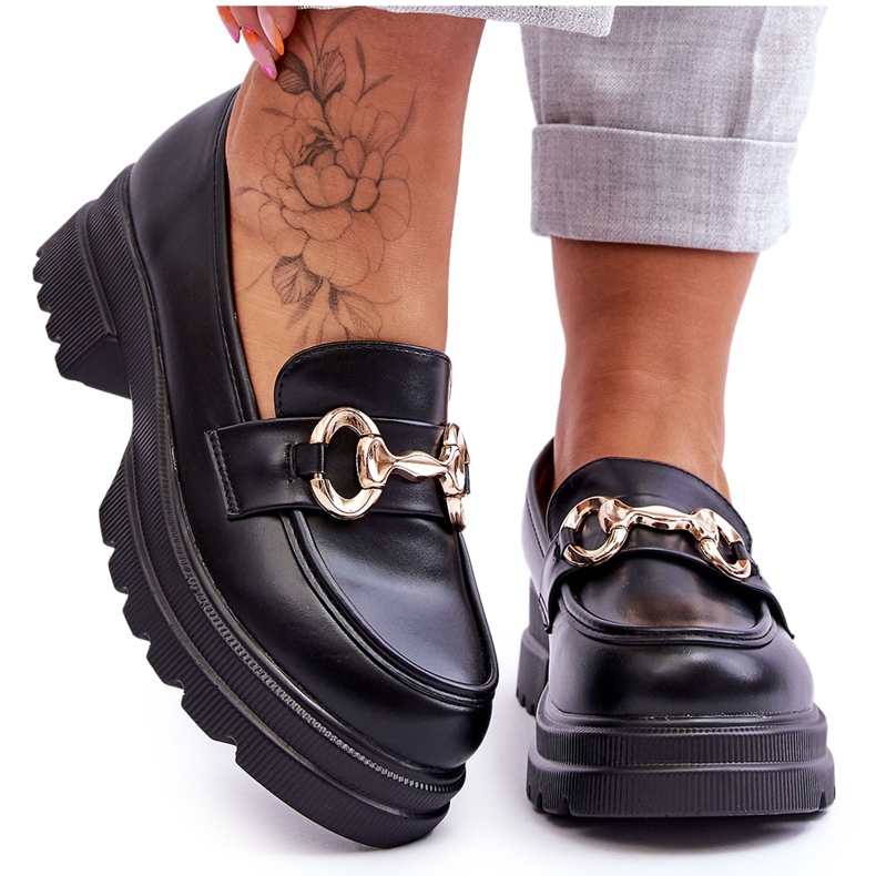 FJ1 Damen-Slipper aus Leder Schwarz Albie