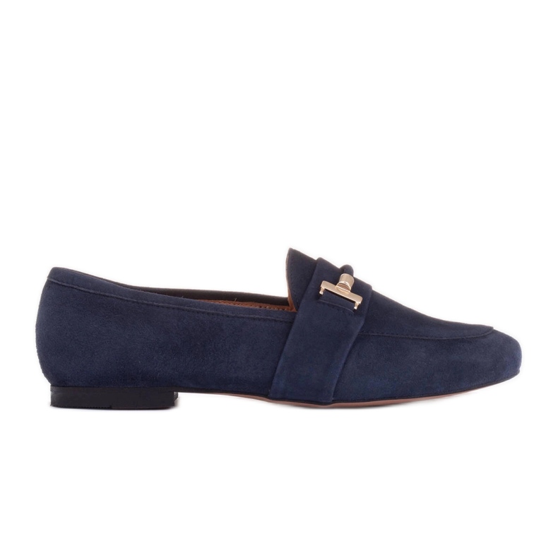 Marco Shoes Goldverzierte Loafer blau