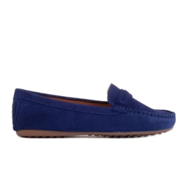 Marco Shoes Wildleder-Loafer blau