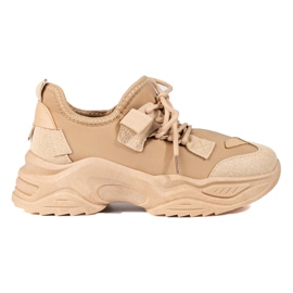 Beige Turnschuhe für Damen auf der Shelovet-Plattform
