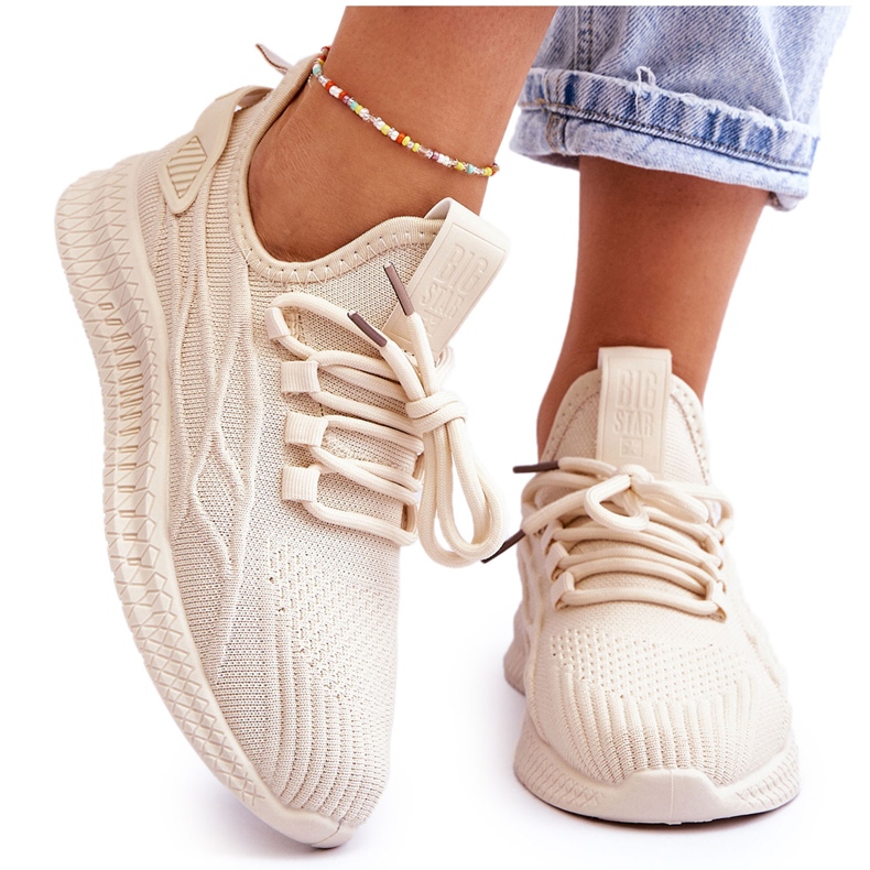 Damen-Sneaker zum Hineinschlüpfen Big Star LL274714 Beige