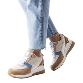 Beige-blaue Sneakers von Mireault