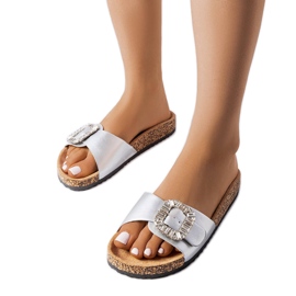 Silberne Objektträger, verziert mit Millicent-Zirkonen silber-