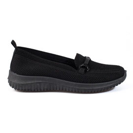 Schwarze Textil-Slipper von Shelovet für Damen