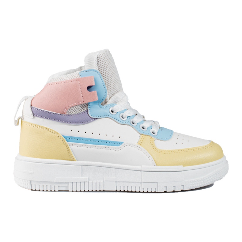 Shelovet mehrfarbige High-Top-Sneakers für Damen weiß