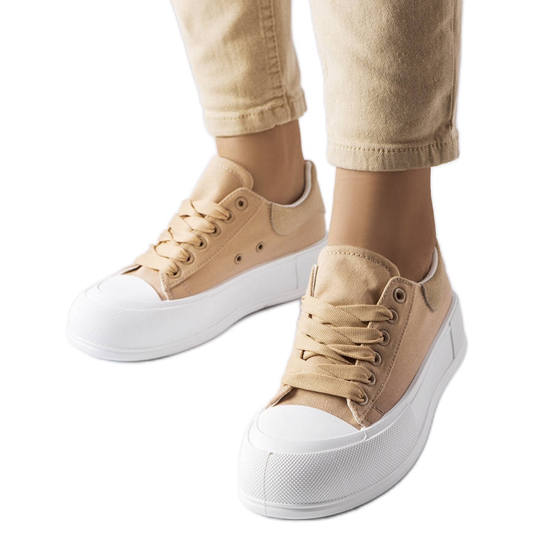 Beige Plateausneaker von Josseaume