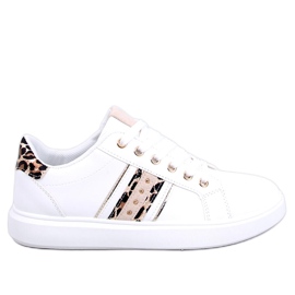 BM Henne Leopard Damenturnschuhe weiß