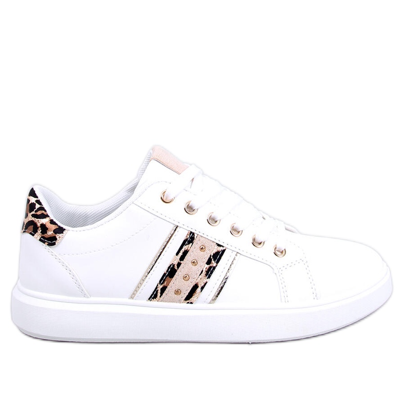 BM Henne Leopard Damenturnschuhe weiß