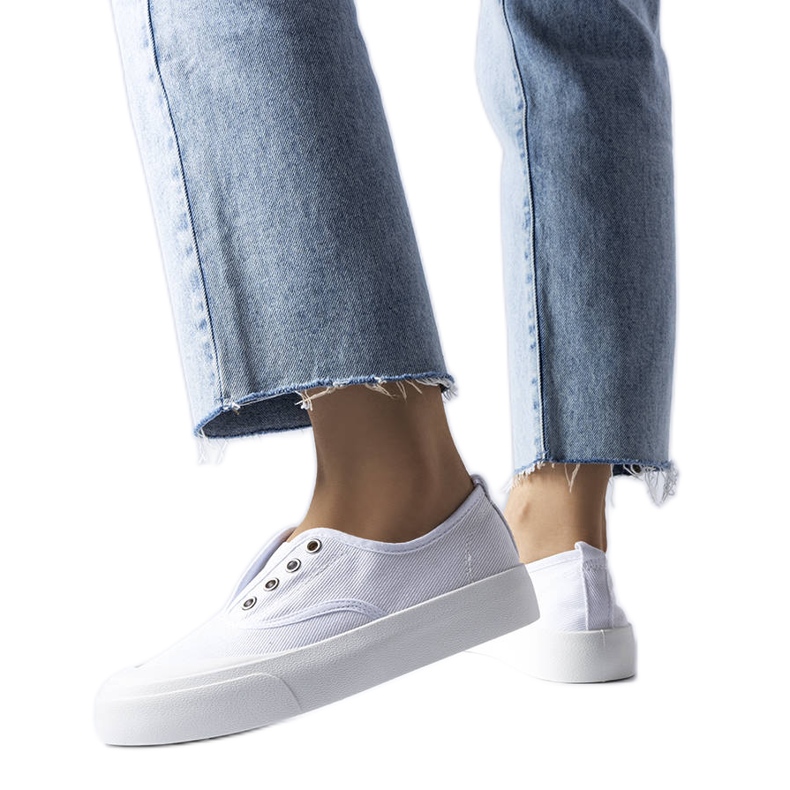 Weiße Sneaker zum Hineinschlüpfen von Rabican