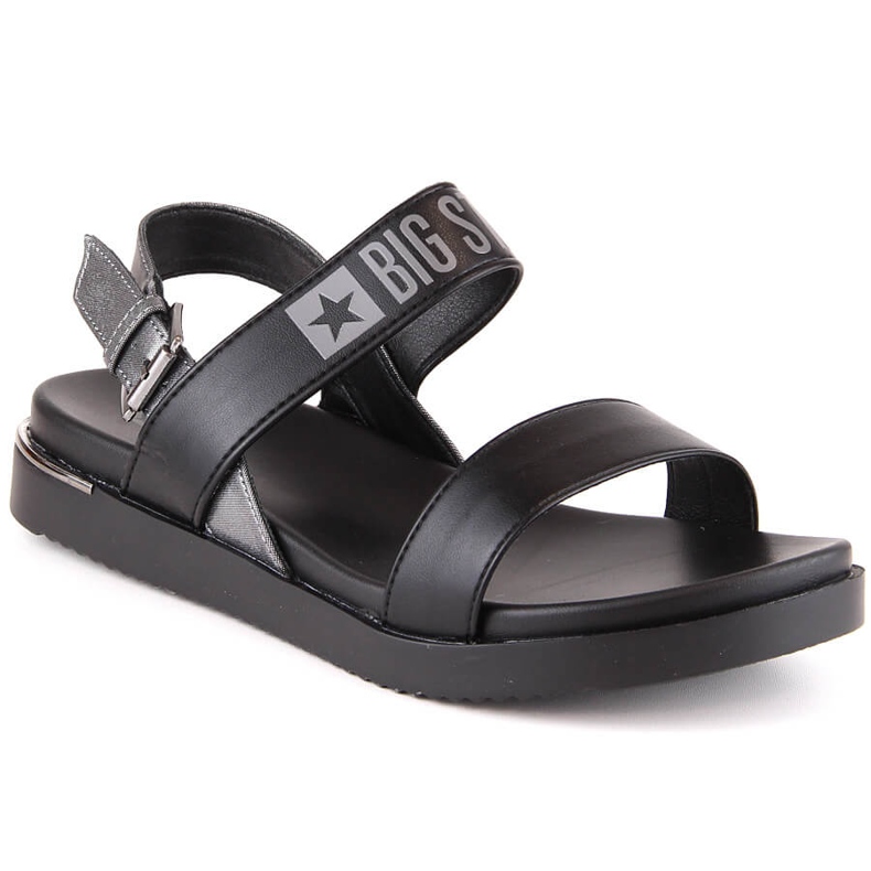 Schwarze Plateausandalen für Damen Big Star LL274938