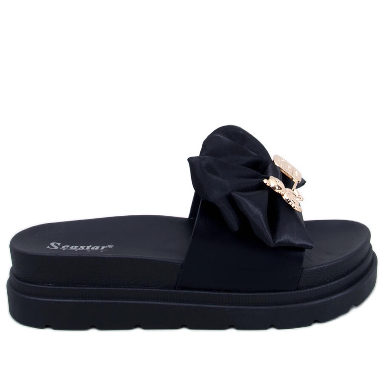 BM Teddy Schwarze Plateauschuhe mit Teddybär