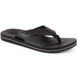 Herren-Flip-Flops aus ökologischem Leder schwarz Big Star LL174605