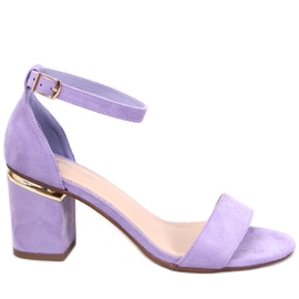 BM Dicarlo LT.PURPLE Wildleder-Sandalen mit Absatz lila