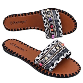 Marokko Schwarze Marrakesch-Hausschuhe