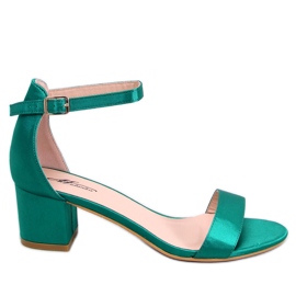 Sandalen mit niedrigem Absatz von Clarence Green grün