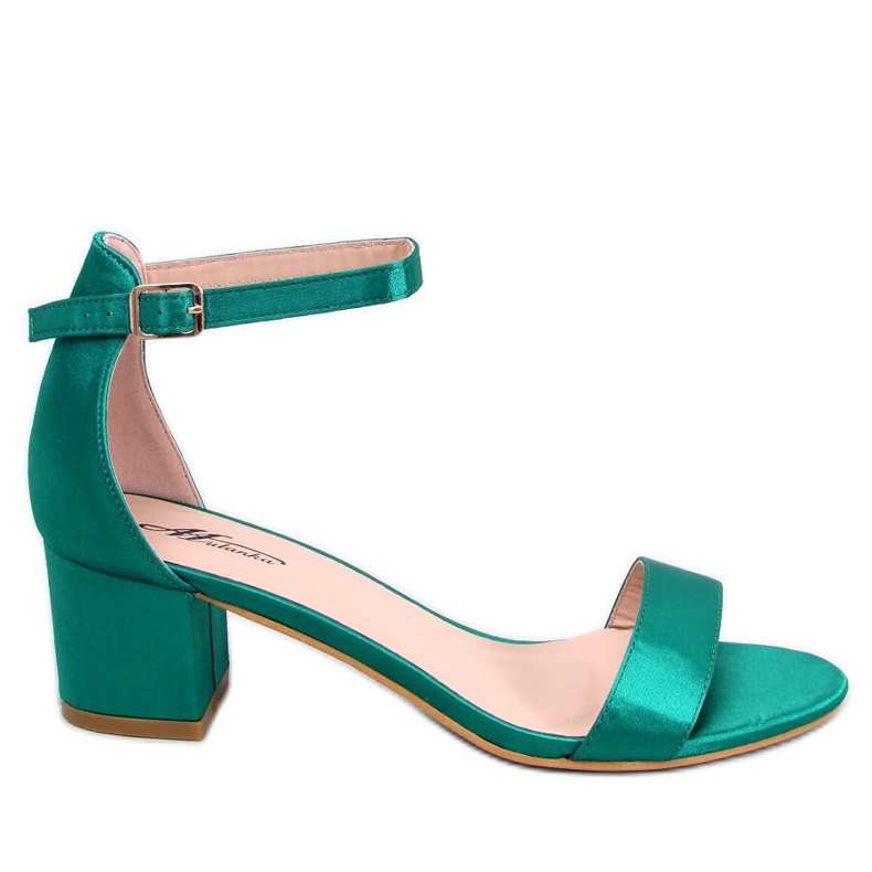 Sandalen mit niedrigem Absatz von Clarence Green grün