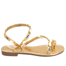 Seastar Askren Gold Flip-Flops mit Muscheln golden