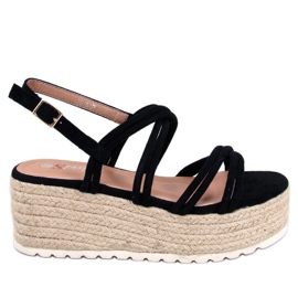 Seastar Altman Schwarze Espadrilles mit Keilabsatz