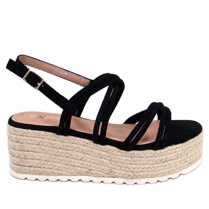 Seastar Altman Schwarze Espadrilles mit Keilabsatz