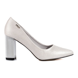 Shelovet silberne Stiletto-Pumps