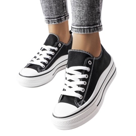 Schwarze Plateausneaker von Pomeroy