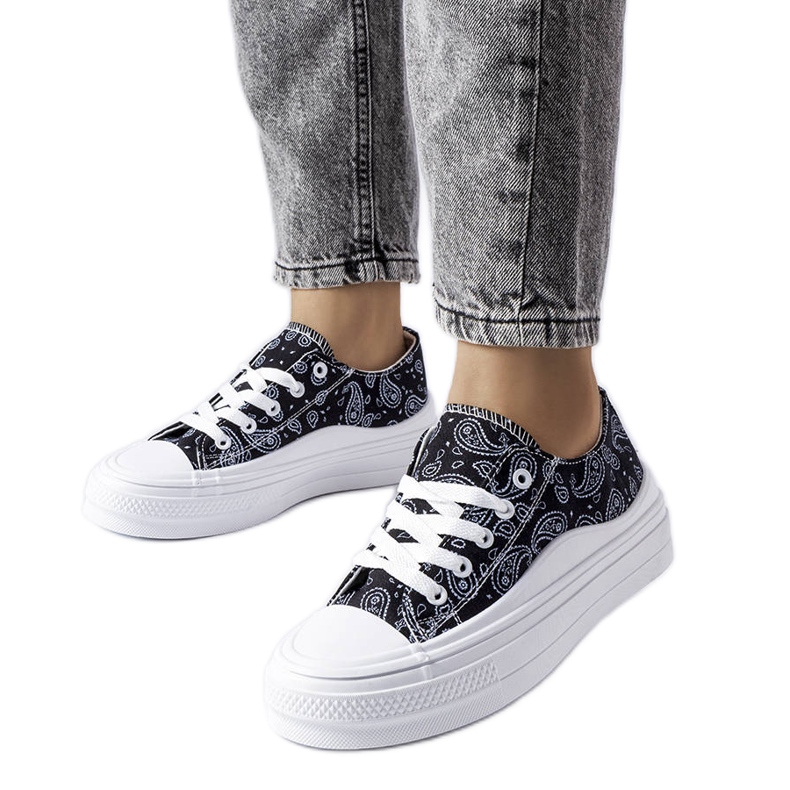 Schwarze Plateausneaker von Bélair