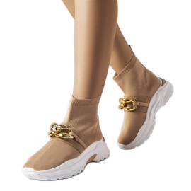 Baptiste braune Turnschuhe mit einer Kette