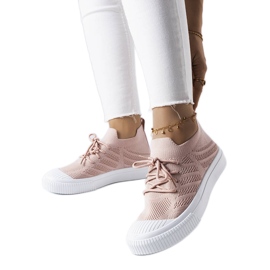 Pinkfarbene Polaire-Stretch-Sneakers rosa