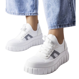 Weiße Charpentier-Sneaker mit Plateau