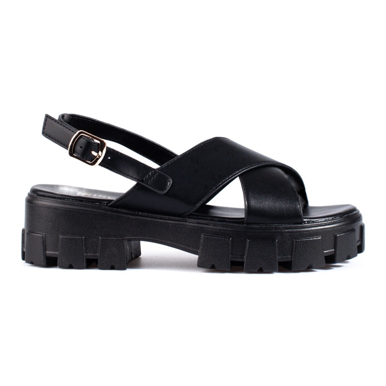 Vinceza Schwarze Plateausandalen von Vincez