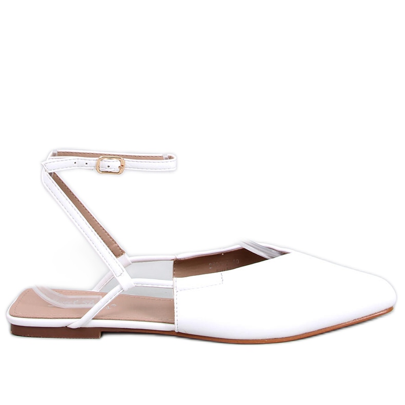 BM Ballerinas mit offener Ferse von Gianna White weiß