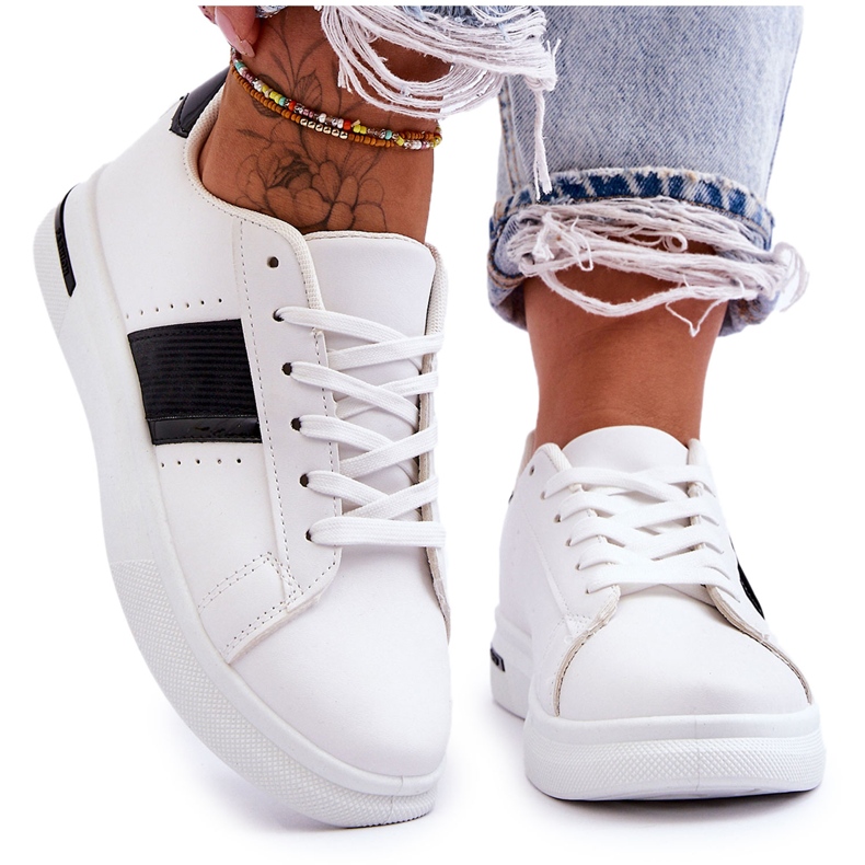 PG1 Damen Sport Plateauschuhe Weiß und Schwarz Soris