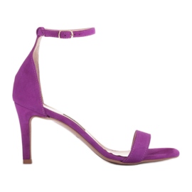 Marco Shoes Elegante Sandalen aus natürlichem Wildleder lila