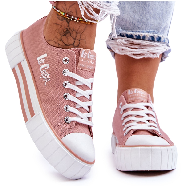 Damen Sneakers auf der Plattform Lee Cooper LCW-23-31-1804L Pink rosa