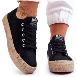 Modischer geflochtener Sneaker Lee Cooper LCW-23-31-1797L Schwarz