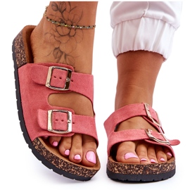 Damen Cortina Pink Slip-On Sandalen rosa