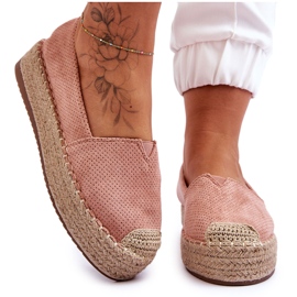 PM1 Espadrilles auf Strohplattform Pink Highway rosa