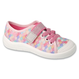 Befado Kinderschuhe 351X015 rosa silber- mehrfarbig