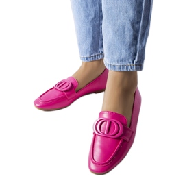 Rosafarbene Loafer mit Schnallen von Poissonnier