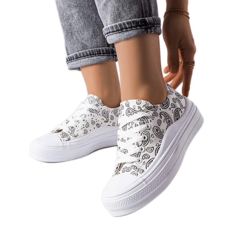 Weiße Plateausneaker von Bélair