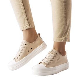 Beige Plateausneaker von Big Star LL274969