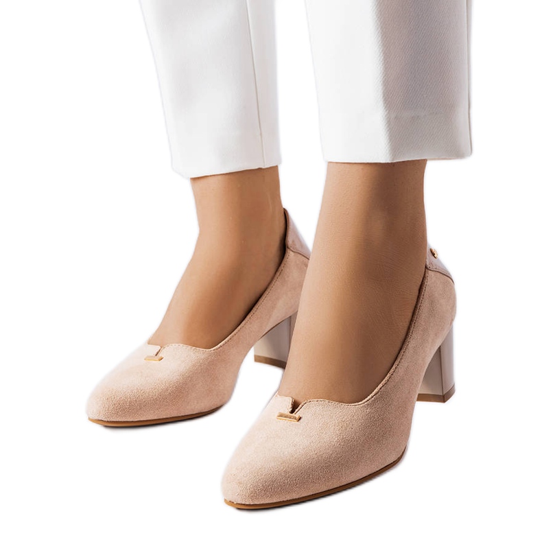 Beige elegante Pumps von Vinceza